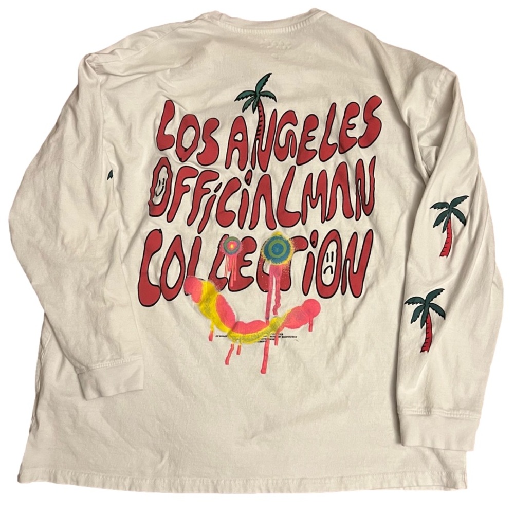 BoohooMAN White Oversized Official Man Long Sleeve Tee, Size XL - Picture 4 of 13
